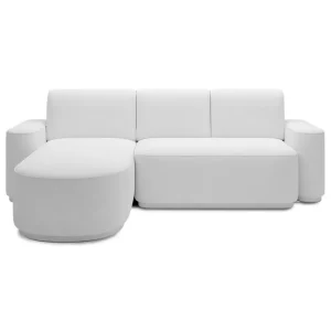 Sektionssoffa Eltap Aurumm 285x92x180 cm Paolli 01 Vit, Vänster - Möbler Outlet