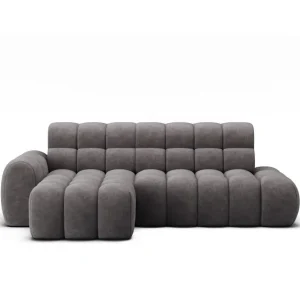 Sektionssoffa Eltap Ceedro 283x165x98 cm Aura 04, Grå, Vänster - Möbler Kundfavorit