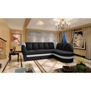 Sektionssoffa Eltap Benano 250x85x180 cm Soft 11, Soft 17, Svart, Vit, Höger - Möbler Sänkt pris
