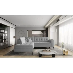 Nedsatt pris Sektion Eltap Lanvin 260x210x93 cm Nube 3, Ljusgrå, Vänster - Möbler