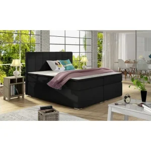 Box Spring Eltap Alice 140x200 cm, Sawana 14, Svart - Möbler Begränsat erbjudande
