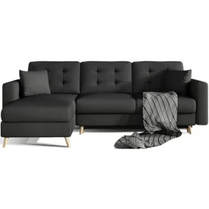 Extra rabatt Sektionssoffa Eltap Asgard L 248x93x162 cm Sawana 14, Svart - Möbler