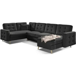 Sektionssoffa Eltap Asgard U 326x202x93 cm Soft 11, Svart - Möbler Begränsad tid