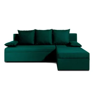 Hörnsoffa Eltap Gino 201x143x90 cm Nube 35, Grön - Möbler Fynd