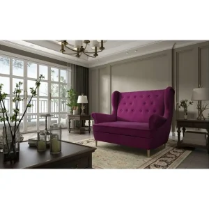 Soffa Eltap Aros 150x103x90 cm Mat Velvet 68, Röd - Möbler Kampanj