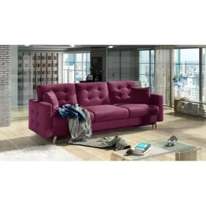 Soffa Eltap Asgard 233x93x92 cm Mat Velvet 68, Röd - Möbler Billig