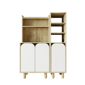 Trygg betalning Estra Highboard Beige/Vit - Förvaring