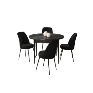 Billigare Tor Matgrupp 4-sits Svart - Möbler