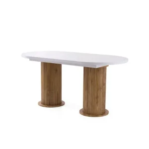 Samtens Matbord 180 cm Oval Vit - Möbler Populär