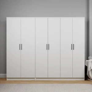 Bästa pris Olera Garderob 220x180 cm Vit - Förvaring