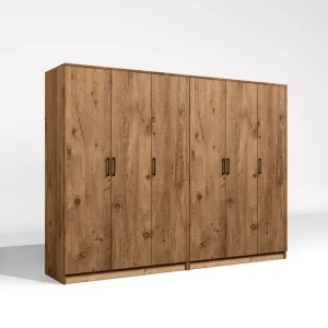 Kundfavorit Olera Garderob 240x180 cm Natur - Förvaring