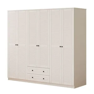 Sylvenor Garderob 210x210 cm Matt Vit - Förvaring Bästa pris