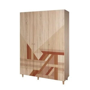 Gladfield Garderob 135x192 cm Natur - Förvaring Expressleverans