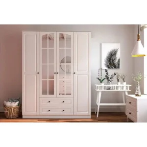 Köp online Varin Garderob 140x180 cm Matt Vit - Förvaring