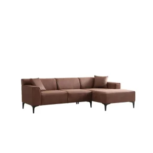 Malpani Soffa med Divan 3-sits Cognac - Möbler Säker betalning