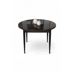 Nedsatt pris Kummer Matbord 90 cm Rund Svart Marmor/Svart - Möbler