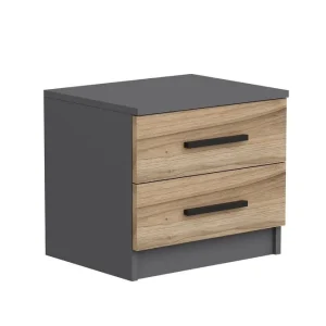 Fruitland Sängbord 50 cm Valnöt/Antracit - Möbler Begränsat erbjudande