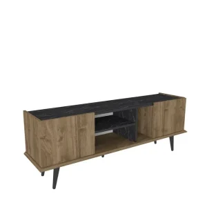 Sista chansen Corvo Tv-bänk 154,4 cm Valnöt/Svart - Möbler