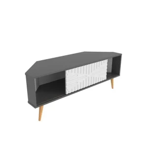 Abbas Tv-bänk 140 cm Antracit/Vit - Möbler Rabatt