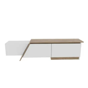Köp nu Tavros Tv-bänk 180 cm Vit/Valnöt - Möbler