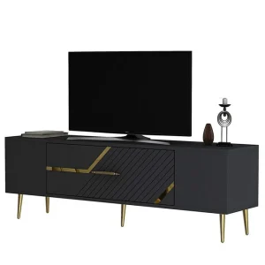 Beställ nu Anira Tv-bänk 150 cm Antracit/Guld - Möbler