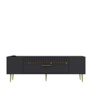 Anira Tv-bänk 150 cm Antracit/Guld - Möbler Premium