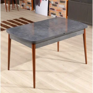Nyhet Evano Matbord 132 cm Rektangulär Antracit/Valnöt - Möbler