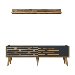 Valensiya Tv-möbelset 140x45 cm Valnöt/Antracit - Möbler Utförsäljning