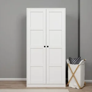 Begränsad tid Nagouri Garderob 94x190 cm Vit - Förvaring