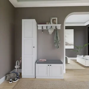 Snabb frakt Nagouri Tv-möbelset 130x35 cm Vit - Möbler