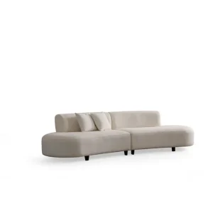 Dariya Svängd Soffa 3-sits Cream - Möbler Rabatter