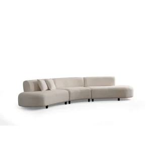 Populär Dariya Svängd Soffa 4-sits Cream - Möbler