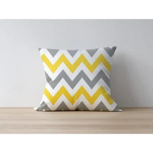 Populärt val Zerra Prydnadskudde 43x43 cm Gul/Grå - Textil & mattor
