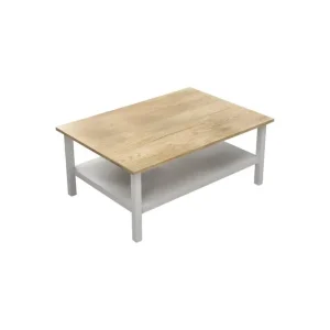 Fynd Elvano Soffbord 100 cm Natur/Vit - Möbler