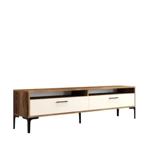 Rabatt Brutorp Tv-bänk 180 cm Valnöt/Cream - Möbler