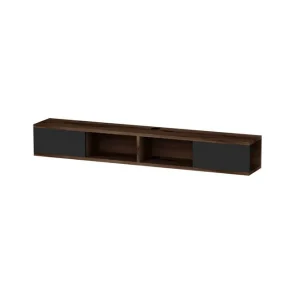 I lager Faval Tv-bänk 140 cm Valnöt/Antracit - Möbler