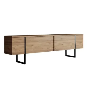 Luxe Tv-bänk 180 cm Natur/Svart - Möbler Populärt val