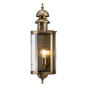 Kampanjpris Downing Street Elstead Lighting Vägglampa utomhus Brass - Belysning