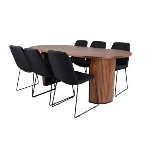 Oval Dining Set Bianca, Muce 200x90x75 - Möbler Kundfavorit