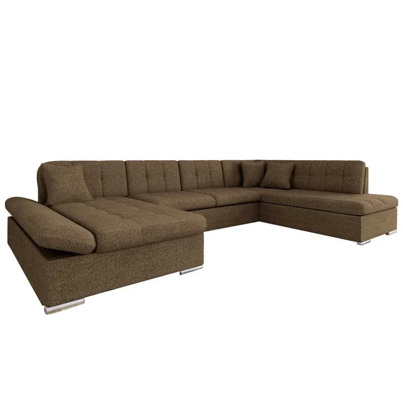 Zumar Bäddsoffa med Divan och Schäslong 5-sits Brun - Möbler Outlet